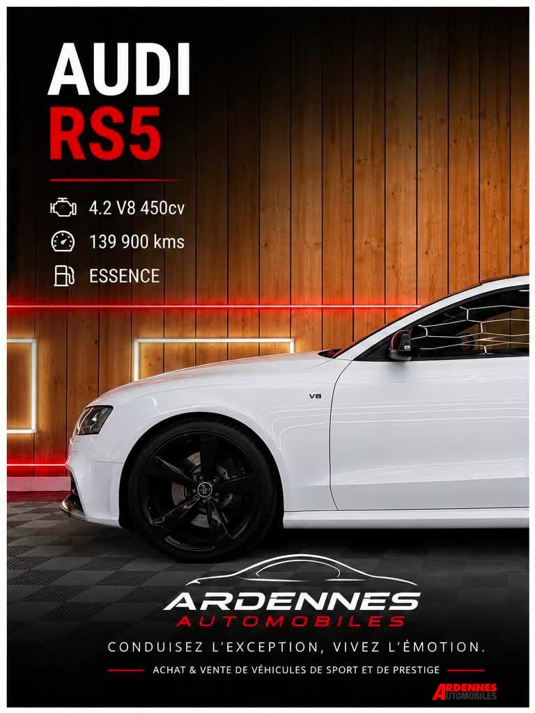Audi RS5 4.2 V8 FSI 450ch quattro S tronic 7 d'occasion – Ardennes Automobiles, Ardennes